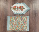 Kesariya Table Mats and Napkins (Set of 6) - Wildalaya Handblock Table Mats