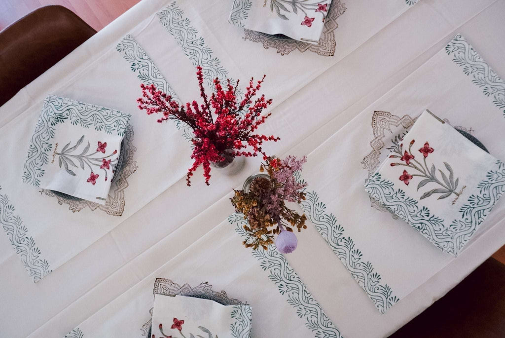 Rukh Table Placement Mats and Napkins (Set of 6) - Wildalaya