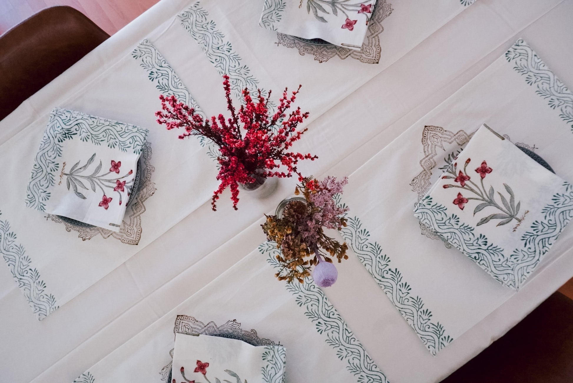 Rukh Table Placement Mats and Napkins (Set of 6) - Wildalaya