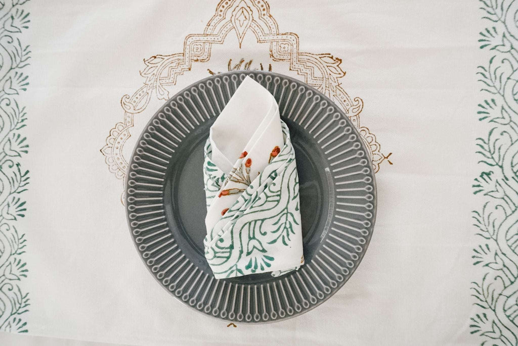 Rukh Table Placement Mats and Napkins (Set of 6) - Wildalaya